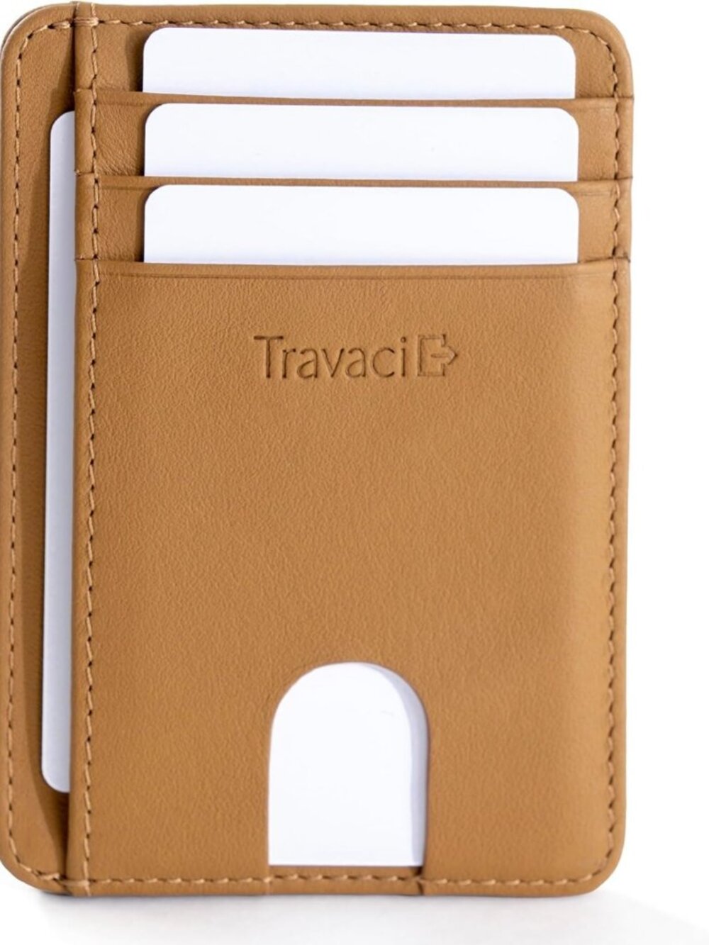 Slim Full Grain Leather Wallet - Minimalist Card Holder for Men & Women - Thin